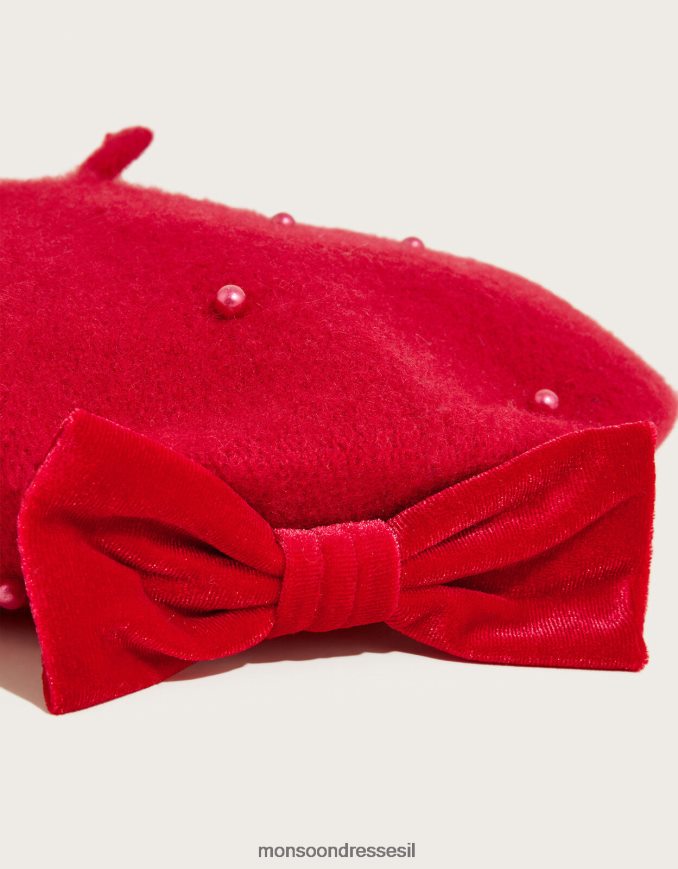 אבזר Monsoon אמילי פנינה כומתה אָדוֹם יְלָדִים HTJ0TZ2628