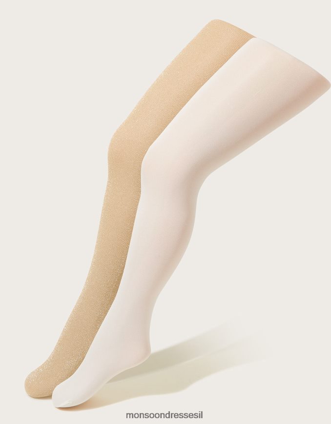 אבזר Monsoon סט טייץ מתכתי נוצץ לתינוק זהב ילדה HTJ0TZ2634