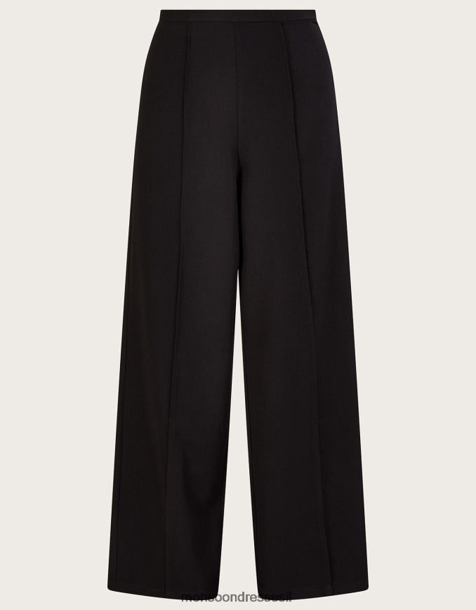 הַלבָּשָׁה Monsoon מכנסי לורן עם רגליים רחבות שָׁחוֹר נשים HTJ0TZ263