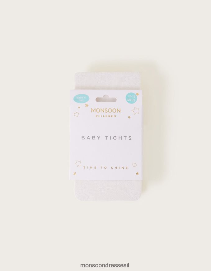 אבזר Monsoon גרביונים תחרה של פרפר יהלומי קטיפה לתינוק שֶׁנהָב ילדה HTJ0TZ2653