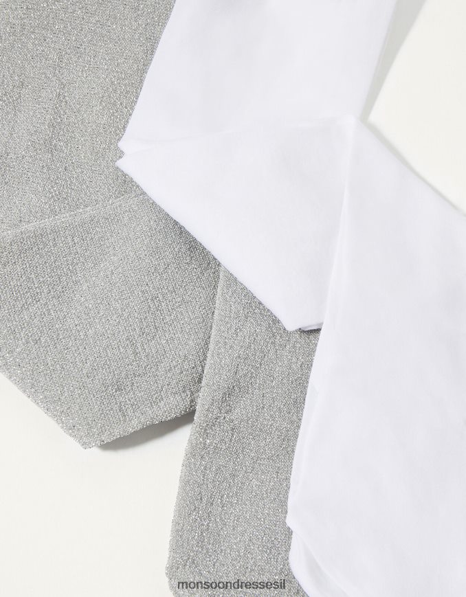 אבזר Monsoon תינוק צמוד נוצץ כסף ילדה HTJ0TZ2667