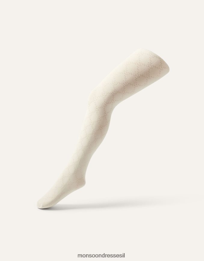 אבזר Monsoon טייץ יהלום קטיפה שֶׁנהָב ילדה HTJ0TZ2669