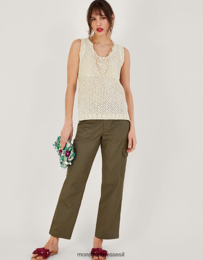 הַלבָּשָׁה Monsoon מיכל פוינטל סרוג ללא שרוולים שֶׁנהָב נשים HTJ0TZ267