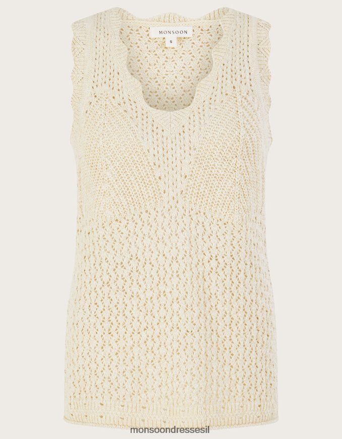 הַלבָּשָׁה Monsoon מיכל פוינטל סרוג ללא שרוולים שֶׁנהָב נשים HTJ0TZ267