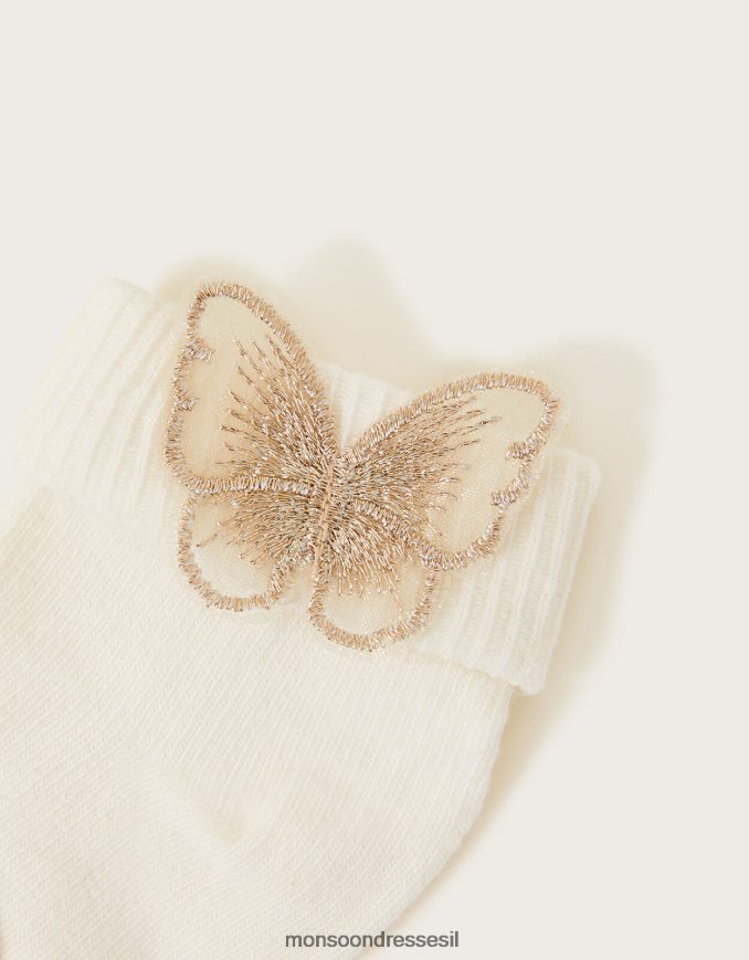 אבזר Monsoon גרבי פרפר לתינוק זהב ילדה HTJ0TZ2689