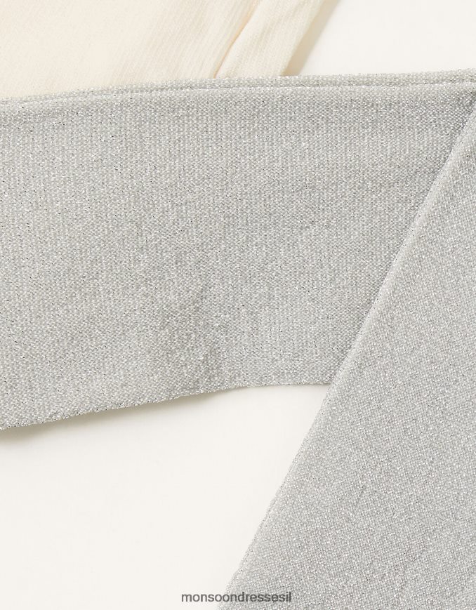 אבזר Monsoon טייץ ניילון נוצץ לתינוק כסף ילדה HTJ0TZ2690