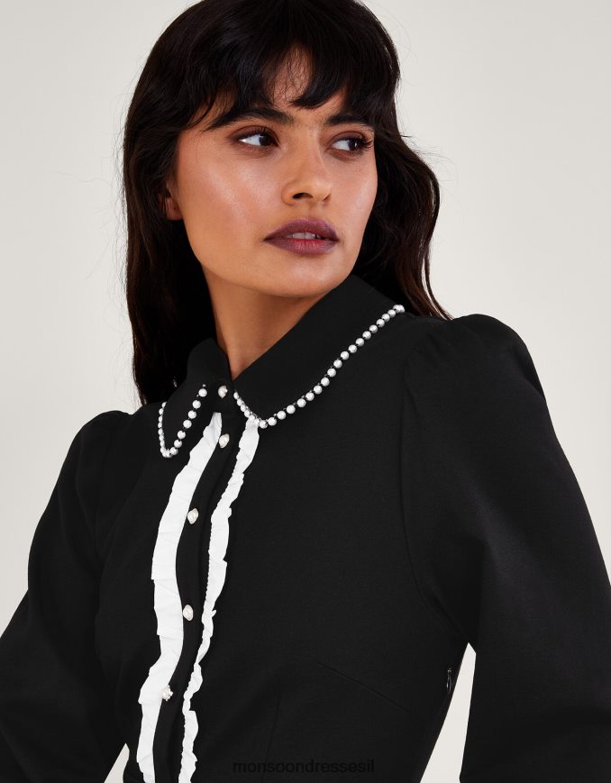 הַלבָּשָׁה Monsoon שמלת פלומה פונטה שָׁחוֹר נשים HTJ0TZ26