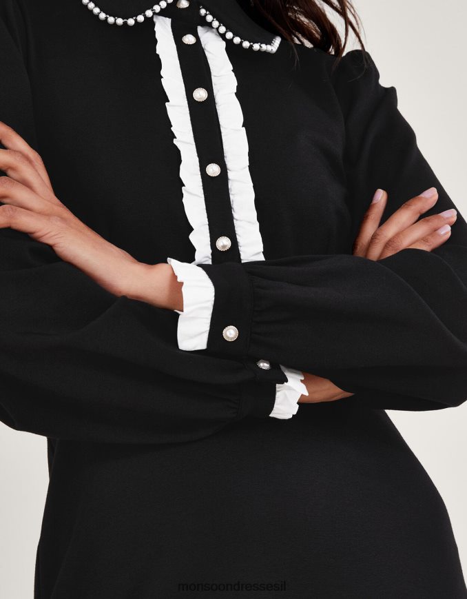 הַלבָּשָׁה Monsoon שמלת פלומה פונטה שָׁחוֹר נשים HTJ0TZ26