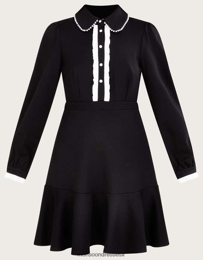 הַלבָּשָׁה Monsoon שמלת פלומה פונטה שָׁחוֹר נשים HTJ0TZ26