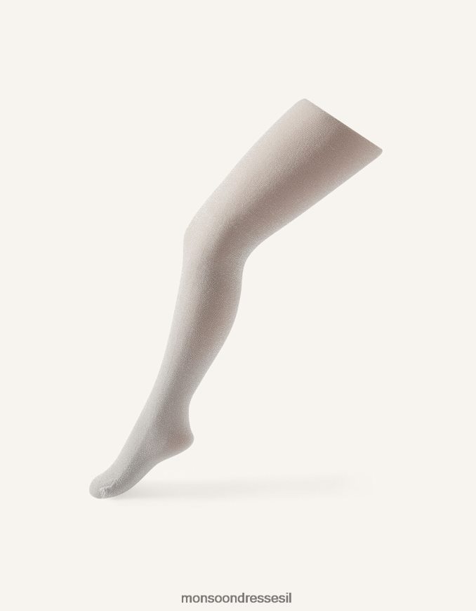 אבזר Monsoon טייץ מטאלי נוצץ כסף ילדה HTJ0TZ2706