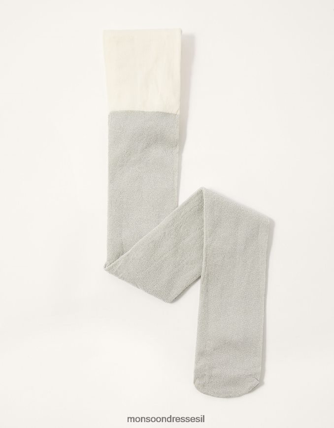 אבזר Monsoon טייץ מטאלי נוצץ כסף ילדה HTJ0TZ2706