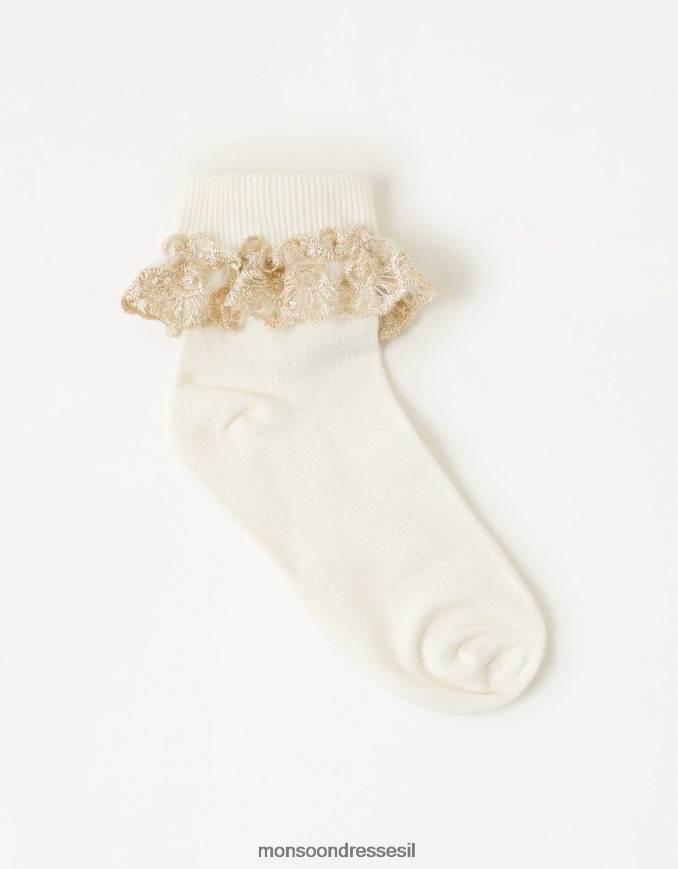 אבזר Monsoon גרבי תחרה נוצצות שֶׁנהָב ילדה HTJ0TZ2711