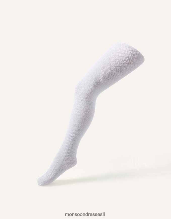 אבזר Monsoon גרביונים של אנטה נוצץ לבן ילדה HTJ0TZ2717