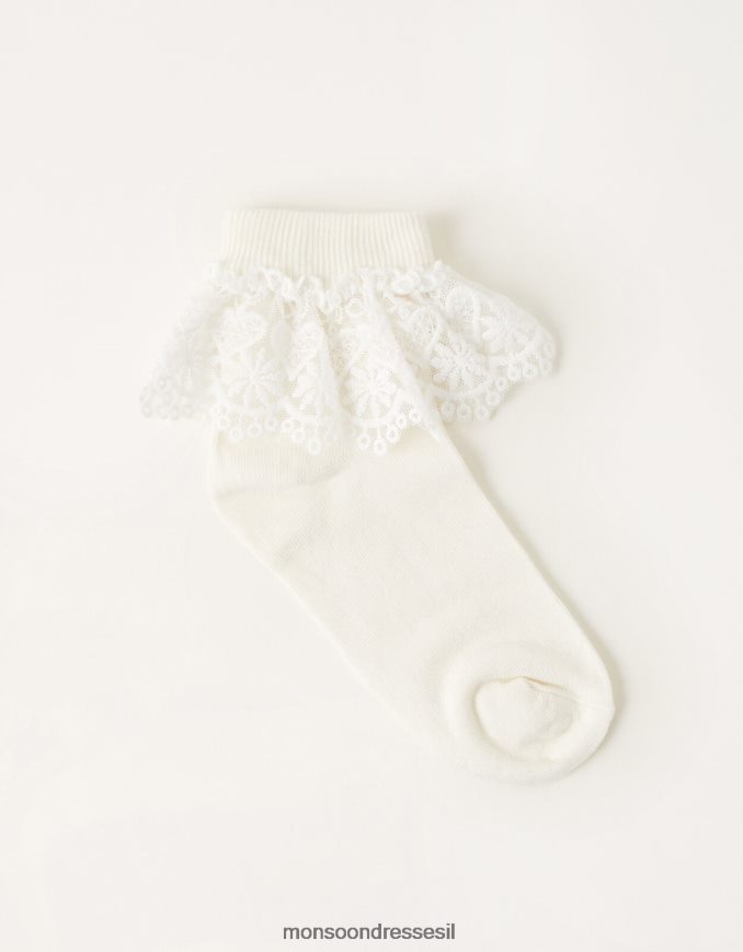 אבזר Monsoon גרבי תחרה לב שֶׁנהָב ילדה HTJ0TZ2723