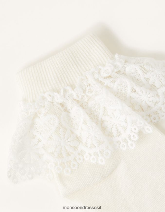 אבזר Monsoon גרבי תחרה לב שֶׁנהָב ילדה HTJ0TZ2723