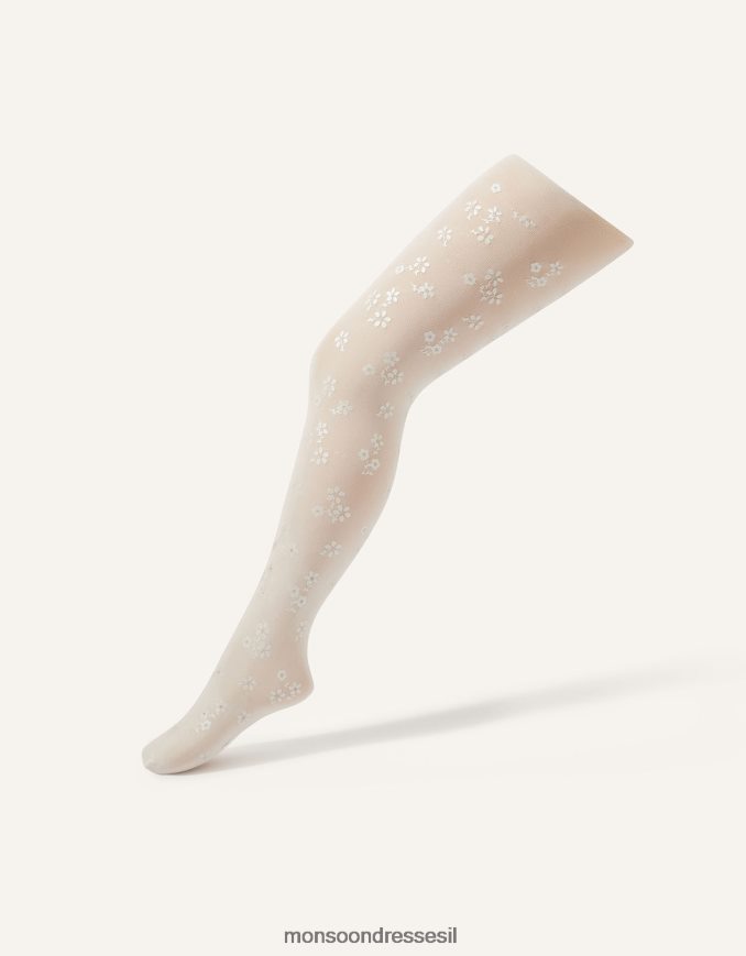 אבזר Monsoon גרביונים בהדפס פרלטו שֶׁנהָב ילדה HTJ0TZ2727