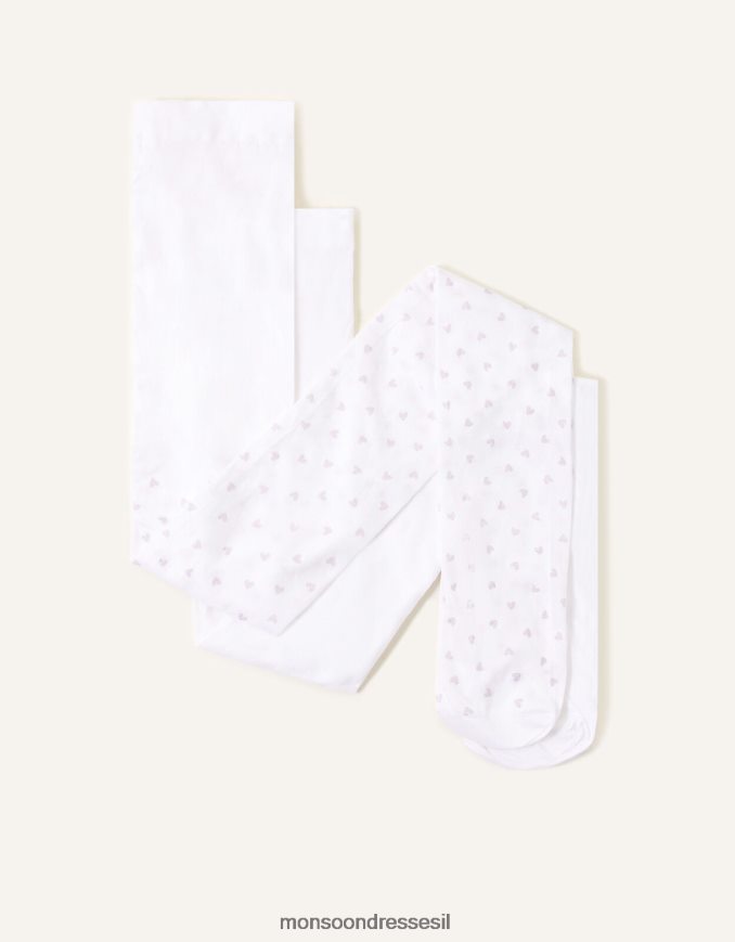 אבזר Monsoon סט טייץ לב נצנצים של שניים רַב ילדה HTJ0TZ2728