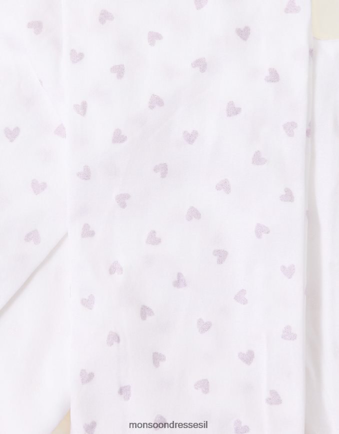 אבזר Monsoon סט טייץ לב נצנצים של שניים רַב ילדה HTJ0TZ2728