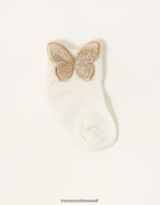 אבזר Monsoon גרבי פרפר לתינוק זהב ילדה HTJ0TZ2729