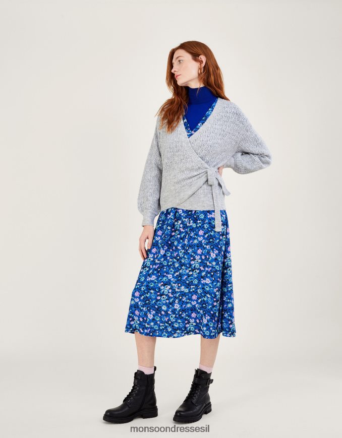 הַלבָּשָׁה Monsoon מגשר עטיפת בלט פוינטל אפור (חוואר אפור) נשים HTJ0TZ273