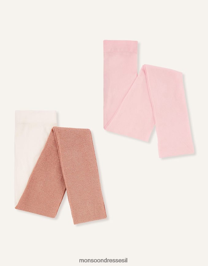 אבזר Monsoon סט טייץ נוצץ של שניים זהב (זהב ורוד) ילדה HTJ0TZ2731