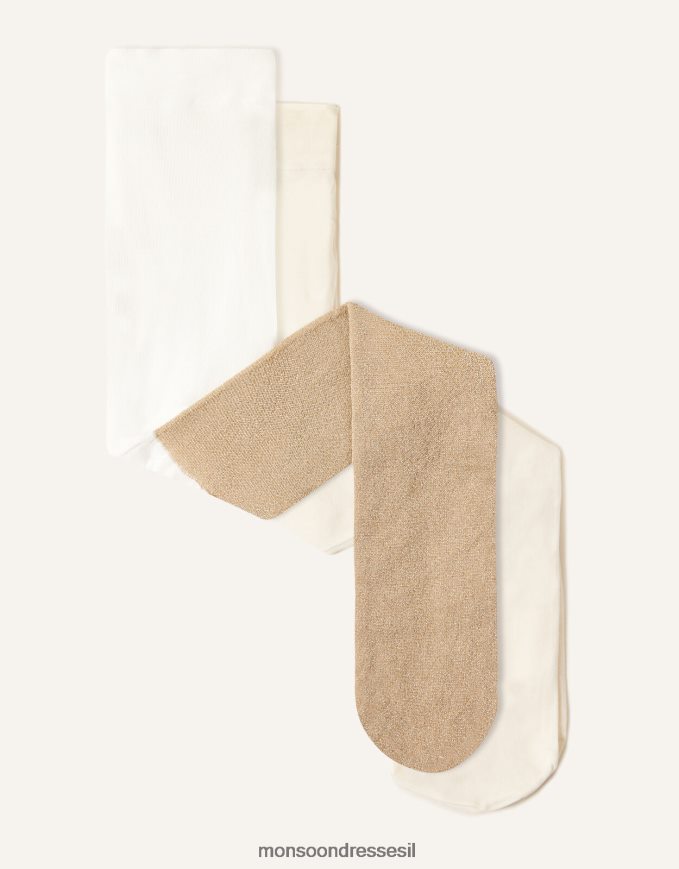 אבזר Monsoon טייץ ניילון נוצץ לתינוק סט של שניים זהב ילדה HTJ0TZ2733