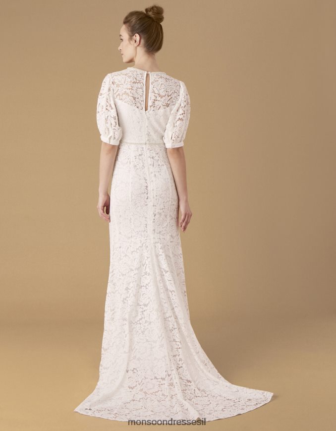 הַלבָּשָׁה Monsoon שמלת כלה עם חרוזים של ניקי שֶׁנהָב נשים HTJ0TZ2741