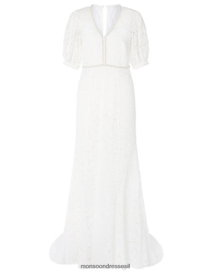 הַלבָּשָׁה Monsoon שמלת כלה עם חרוזים של ניקי שֶׁנהָב נשים HTJ0TZ2741