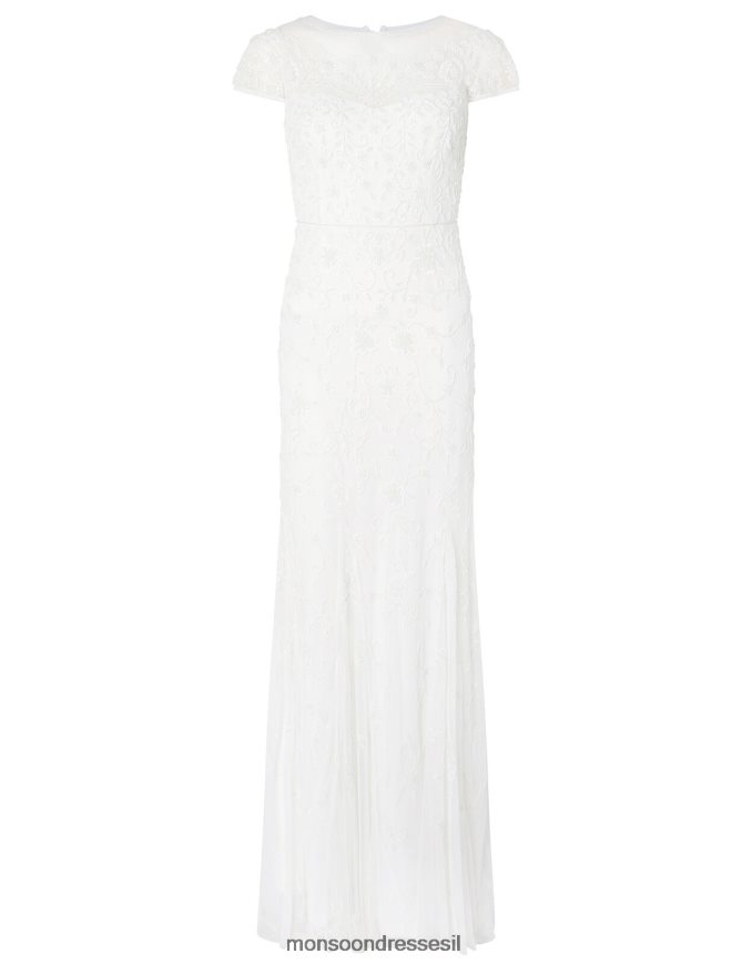 הַלבָּשָׁה Monsoon שמלת כלה פרחונית עם חרוזים של סופי שֶׁנהָב נשים HTJ0TZ2744