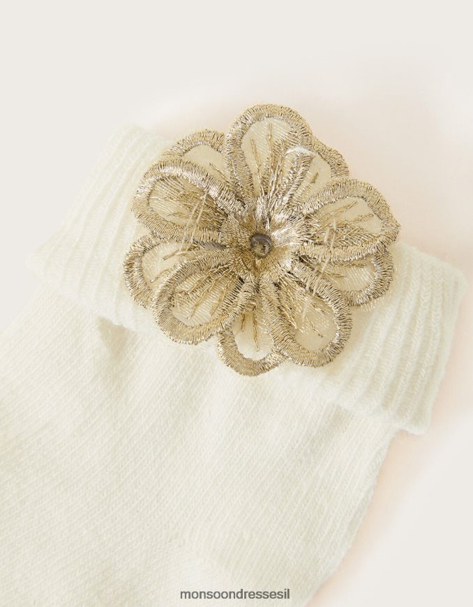 אבזר Monsoon גרבי פרחים תלת מימדיים לתינוק וָרוֹד ילדה HTJ0TZ2748