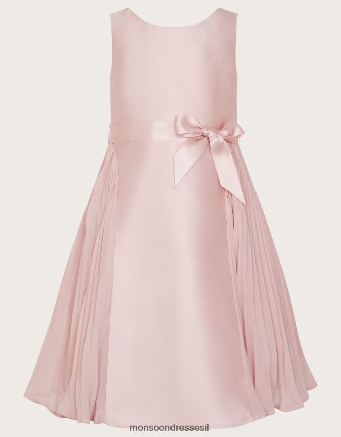 הַלבָּשָׁה Monsoon שמלת קפלים פולי וָרוֹד יְלָדִים HTJ0TZ2767