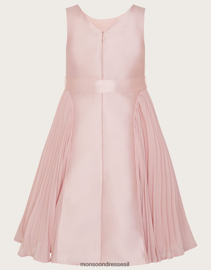 הַלבָּשָׁה Monsoon שמלת קפלים פולי וָרוֹד יְלָדִים HTJ0TZ2767