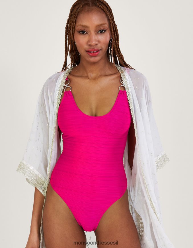 הַלבָּשָׁה Monsoon בגד ים פרט טבעת עם פוליאסטר ממוחזר וָרוֹד נשים HTJ0TZ2793