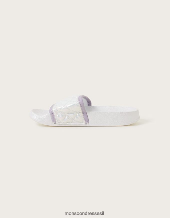 הַנעָלָה Monsoon סליידרים מרופדים מנצנץ לבן ילדה HTJ0TZ2800