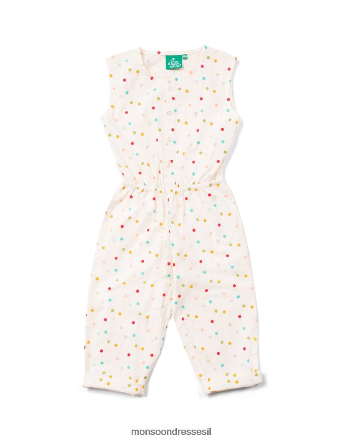 הַלבָּשָׁה Monsoon סרבל קצוץ ללא שרוולים קטן של רדיקלים ירוקים לבן יְלָדִים HTJ0TZ2806