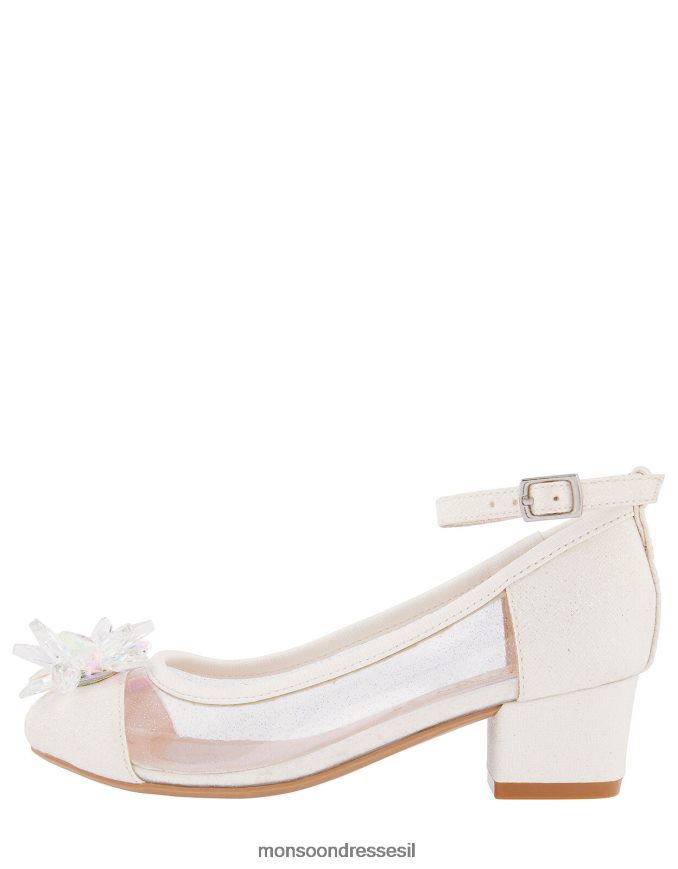 הַנעָלָה Monsoon נעלי עקב שימר קריסטל נסיכות שֶׁנהָב ילדה HTJ0TZ2811