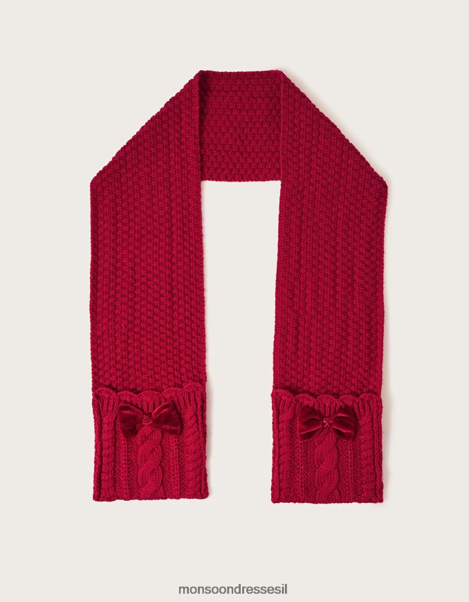 אבזר Monsoon צעיף קשת קטיפה מְעוּדָן יְלָדִים HTJ0TZ2822