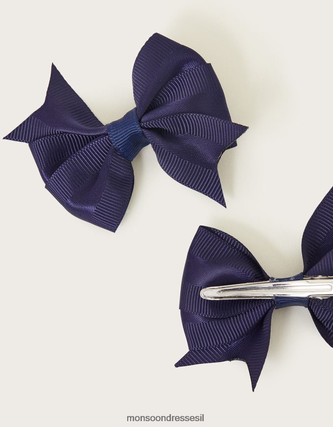 אבזר Monsoon אטבים לשיער קשת של גרוסגריין סט של שניים אופנה ילדה HTJ0TZ2831