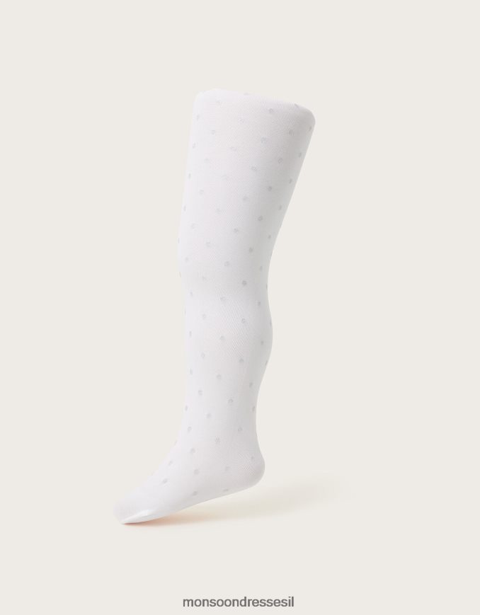 אבזר Monsoon טייץ כתמים נצנצים לתינוק כסף ילדה HTJ0TZ2851