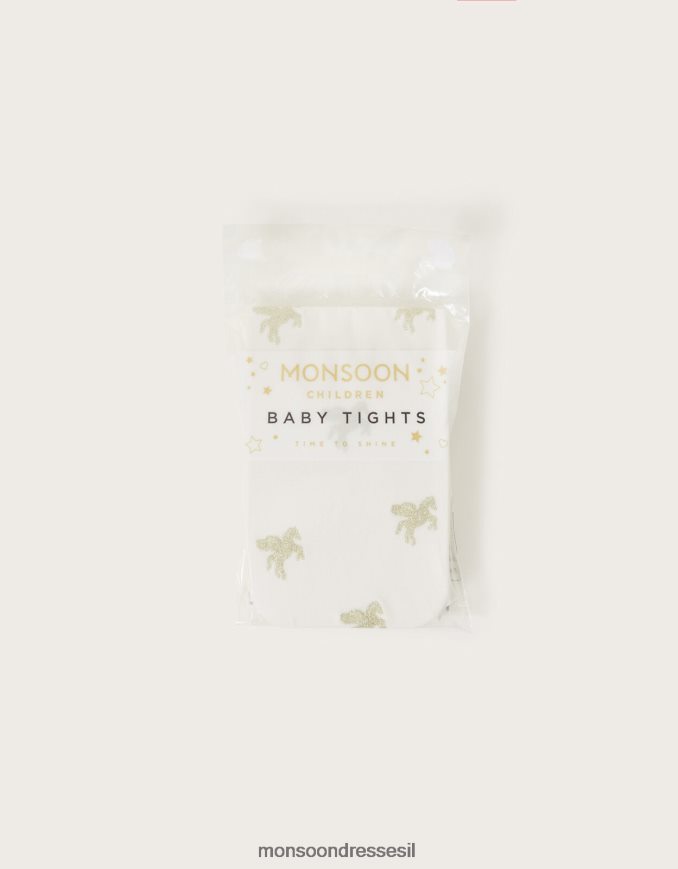 אבזר Monsoon טייץ עם הדפס חד קרן נצנצים לתינוק זהב ילדה HTJ0TZ2859