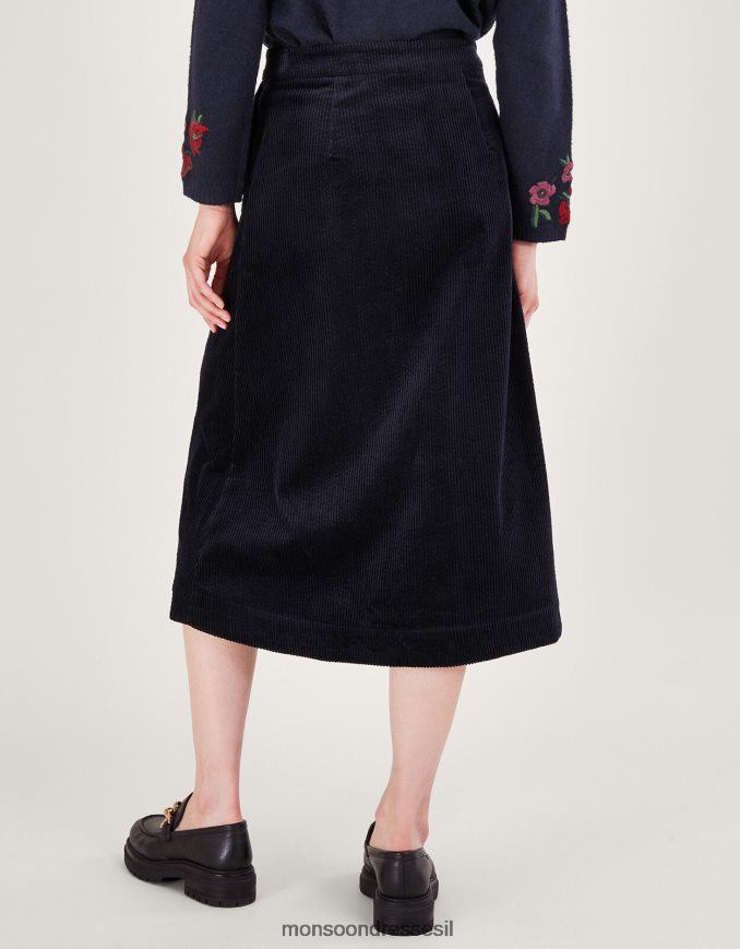 הַלבָּשָׁה Monsoon חצאית מידי כבל כחול (חצות) נשים HTJ0TZ28