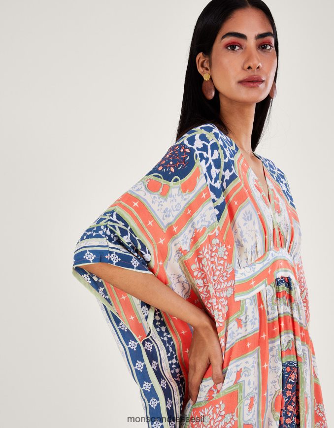הַלבָּשָׁה Monsoon מאה כוכבים קיץ הודי מקסי קפטן כתום (אלמוגים) נשים HTJ0TZ294