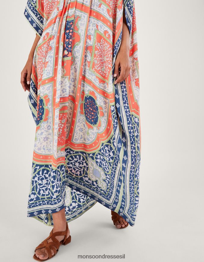 הַלבָּשָׁה Monsoon מאה כוכבים קיץ הודי מקסי קפטן כתום (אלמוגים) נשים HTJ0TZ294