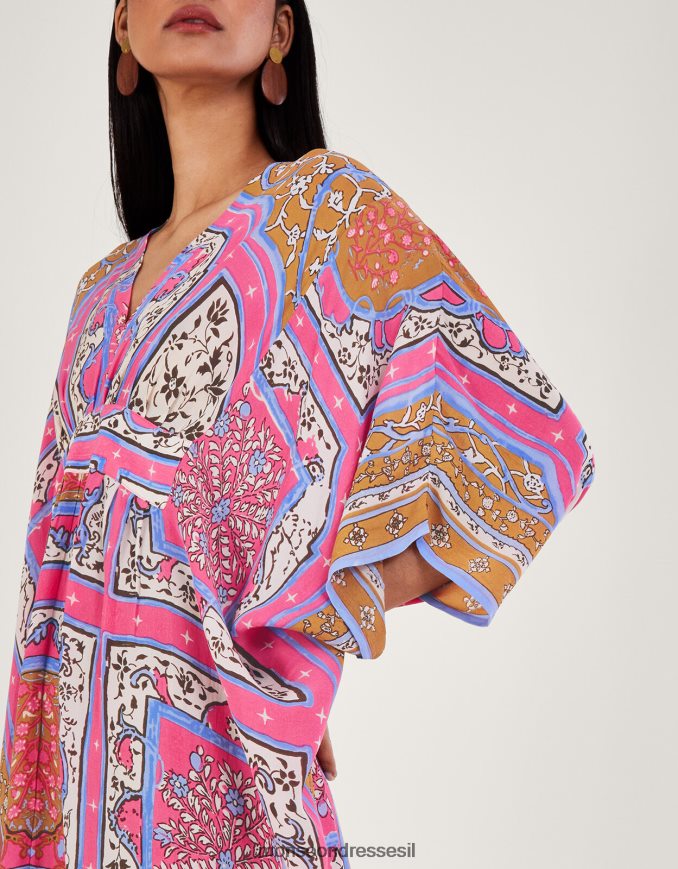 הַלבָּשָׁה Monsoon מאה כוכבים קיץ הודי מקסי קפטן וָרוֹד נשים HTJ0TZ299