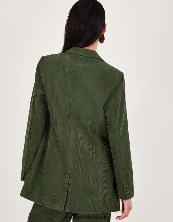 הַלבָּשָׁה Monsoon ז'קט חליפת בלייזר כבל ירוק נשים HTJ0TZ30