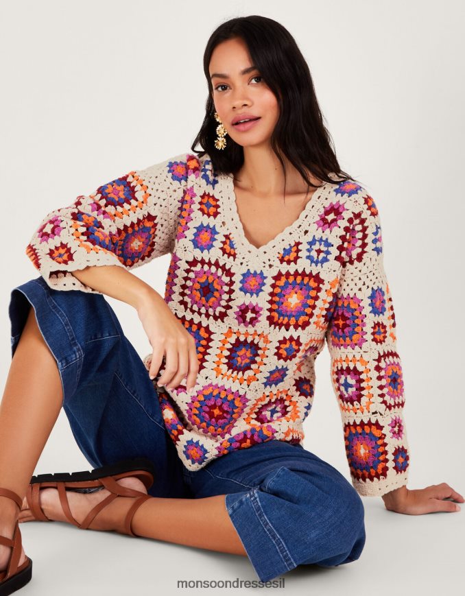 הַלבָּשָׁה Monsoon מגשר סרוגה שֶׁנהָב נשים HTJ0TZ32