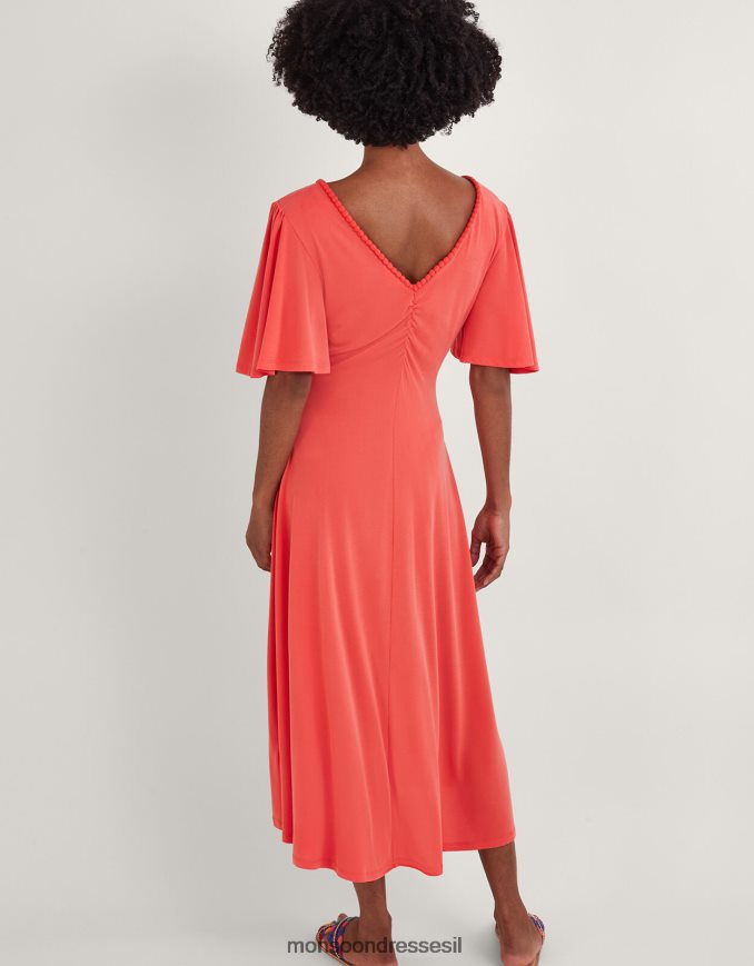 הַלבָּשָׁה Monsoon שמלת חול המנעול עם עיטור פונפון ג'רסי וָרוֹד נשים HTJ0TZ327