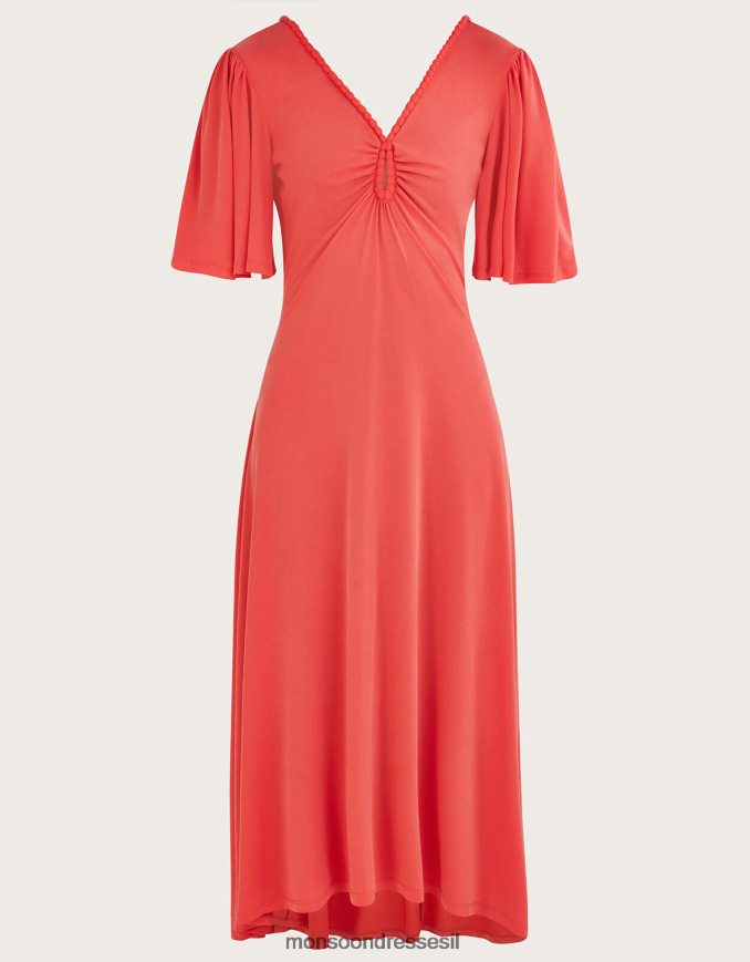 הַלבָּשָׁה Monsoon שמלת חול המנעול עם עיטור פונפון ג'רסי וָרוֹד נשים HTJ0TZ327