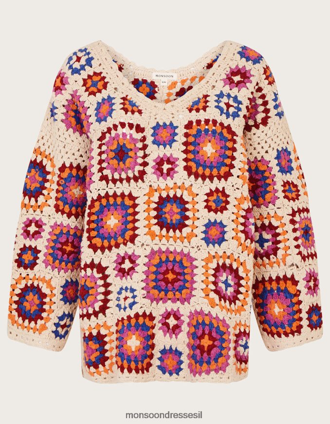 הַלבָּשָׁה Monsoon מגשר סרוגה שֶׁנהָב נשים HTJ0TZ32