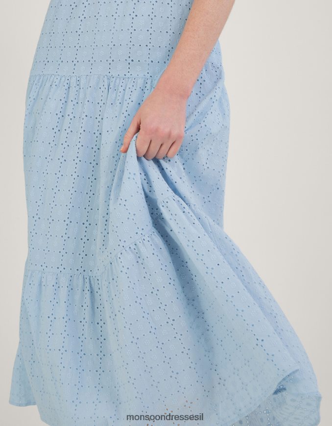 הַלבָּשָׁה Monsoon שמלת קומות של בל ברודרי כְּחוֹל נשים HTJ0TZ338